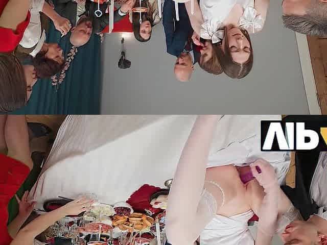 VIP4K. The cumming Bride at the Weird Wedding ceremony. Compilation movie