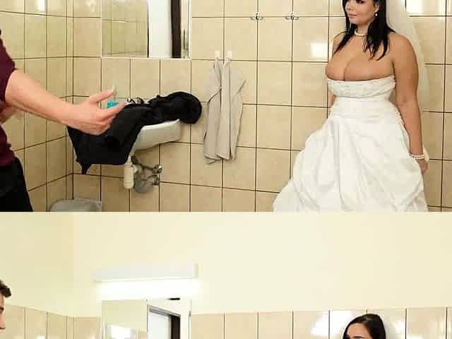 Cheating Big Tits Bride Locked WC Adventure