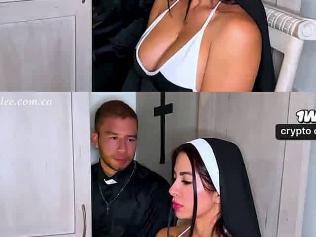 Colombian nun seeks priest's forgiveness through hot, sinful confession - scorching hard-core porn!