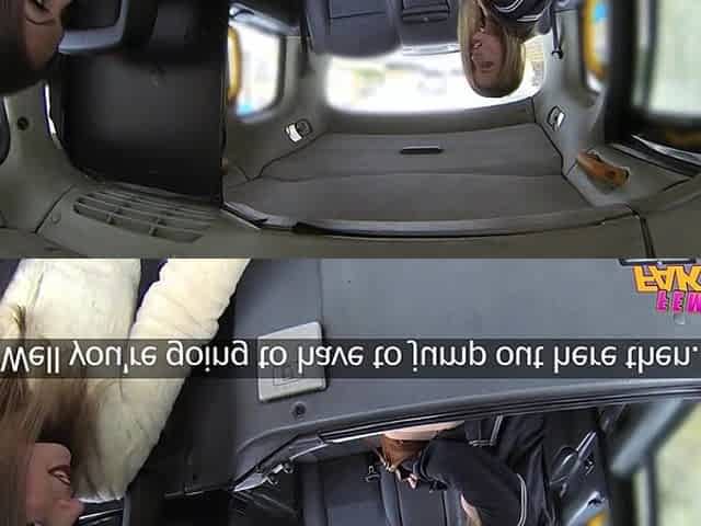 Female Fake Taxi - Posh Golden-haired With Huge Melons Learns Tribbing & Mutual Masturbation In Cab