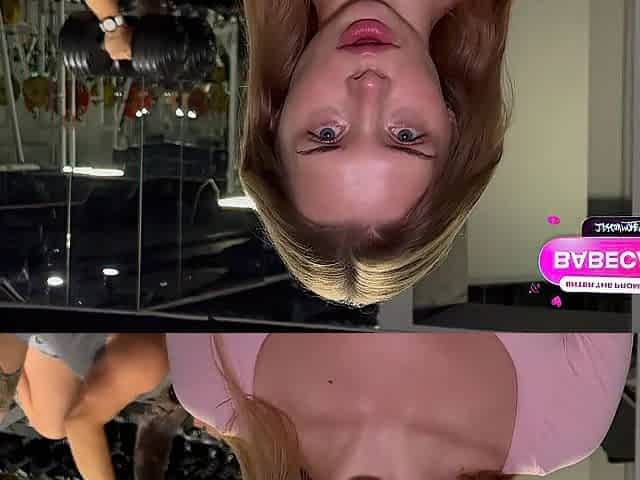 Torn Leggings and Anus of Barefaced Floozy During Workout. Coarse Public Ana...