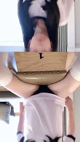 Horny asian teen solo