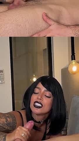 Gothic Stepsister with a Massive Ass Gets Fucked Mercilessly and Lets Herself Be Filled with Cum Like a Whore