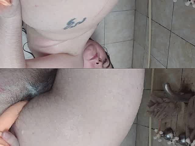 Training with My Favorite Dildo in the Shower