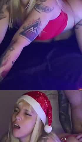 Hot Blonde Gave Her Pussy as Christmas Gift Full Video