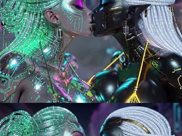 Marvelous Aliens Kiss on Priceless Music, Ai Animation