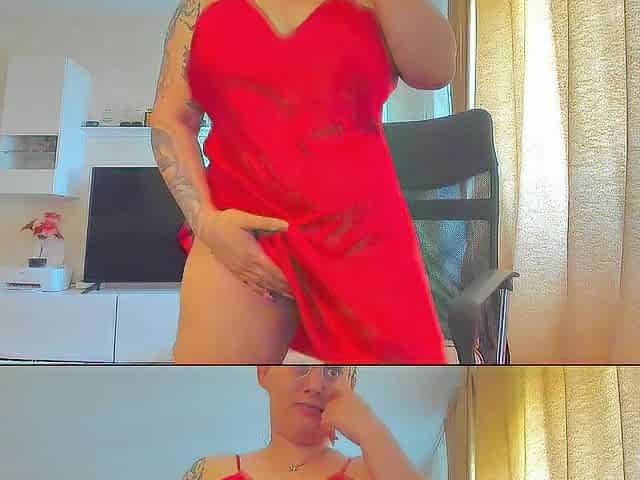 Hot red dress sexy big boobs girl