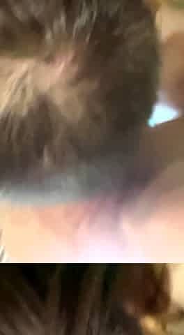 Hot brunette amateur MILF rides hubbys cock
