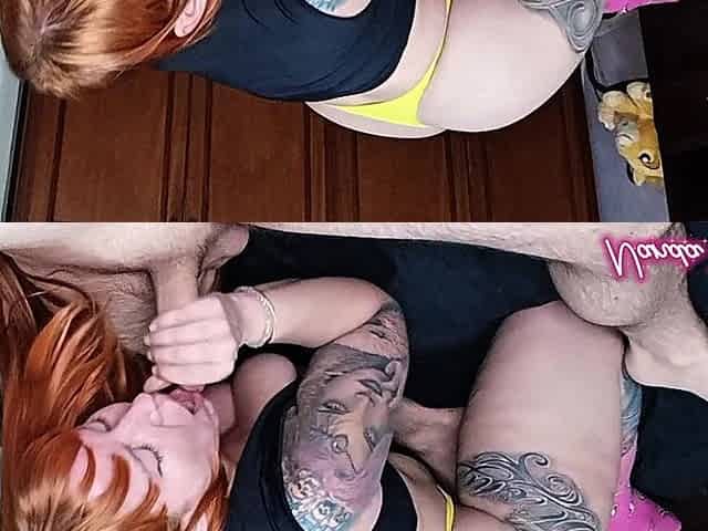 Hottie Doing the Best Blowjob and Swallows All Milk at the End