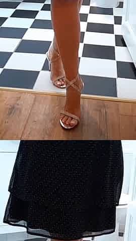 Selena's Posing and Sex Games Half Clothed in Heels