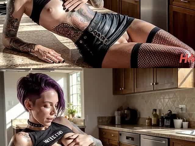 My ally with tattoos treated us to breakfast and sex. [AI]