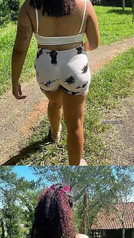 Can't Stop Farting During Trail Walk Outdoor Public Farts Chubby Girl