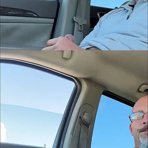 Guy masturbating and cumming in public