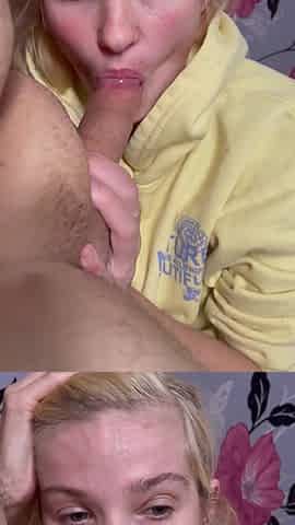 My girlfriend giving me a blowjob