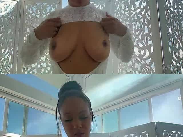 Hot butt ebony gal gets a fine rimming!