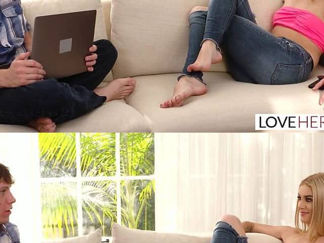 LoveHerFeet - Blonde Teen Rides A Cock For Truth Or Dare