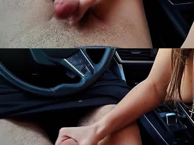 Pov We Went Off The Road For Dirty Blowjob In The Car During Our Travel