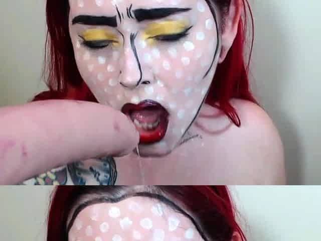 Amateur redhead girlfriend blowjob and anal with creampie