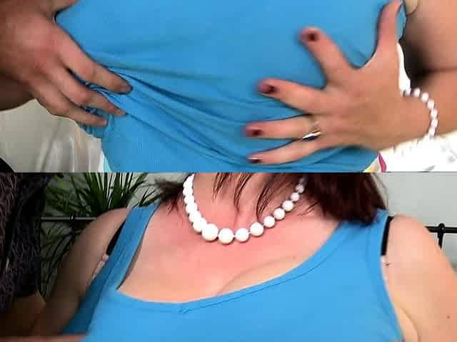 Blowjob and handjob with pretty brunette