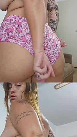 I Like to Show off Like This on Live Streams with Shorts Punched in the Ass