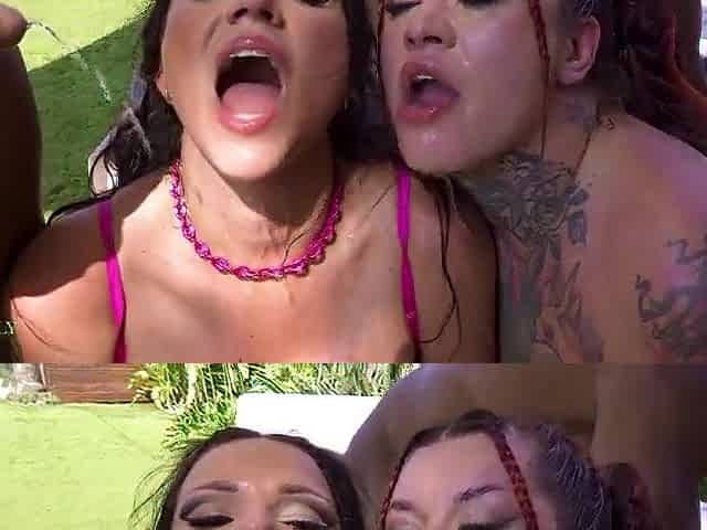 2 Excited Large Booty Bitches Pounded And Piddled On In Wild 5 Dude BBC & BWC Gang Fuck Outdoor