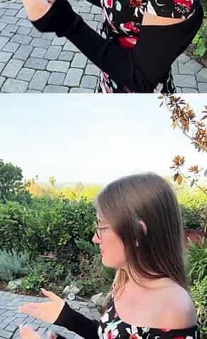 Blonde and her outdoor solo masturbation