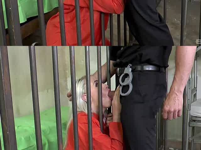 Two guys fuck blonde russian whore Lola Taylor in ass