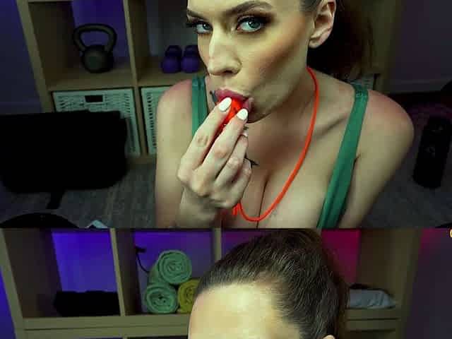 Nasty brunette pornstar with big boobs