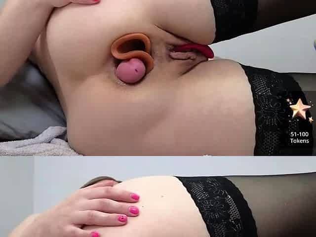 Horny Chloe Morgan having a solo toy dildo masturbation