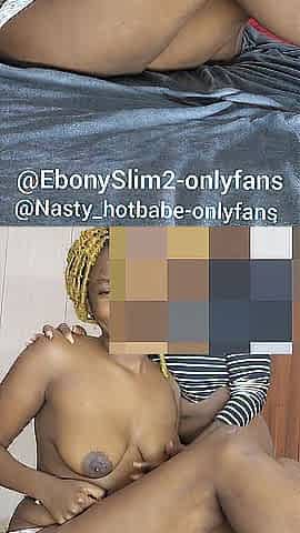 Black plays with her siters large boob's and licks her twat