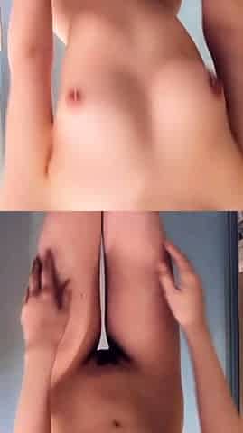 Big boob brunette masturbates on webcam