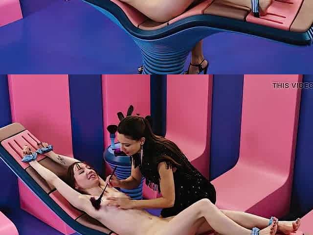 Russian Girl Lesbian Tickling Challenge - She Gets Wet when Her Feet is Tickled and Pussy Fingered