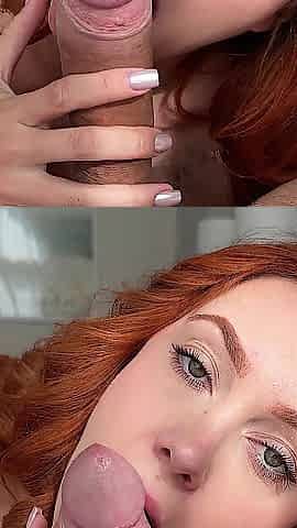 POV Redhead Polish Hottie Sucks Your Giant Dick