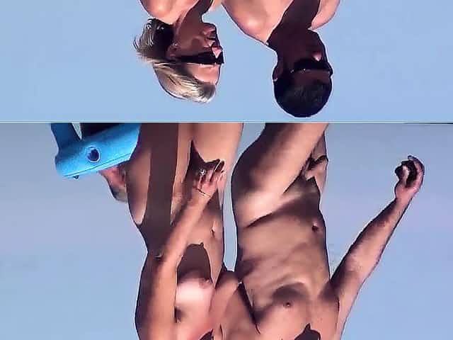 Voyeur Nudist Beach Couple Walking