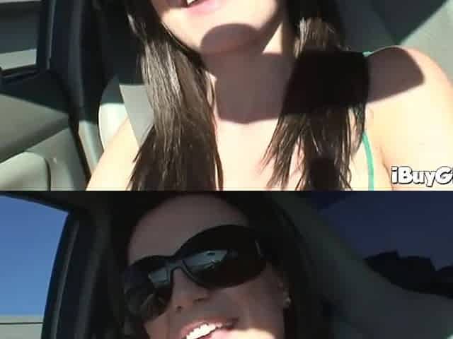 Concupiscent penis sucking teen gives head in POV