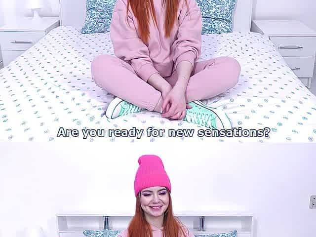 1st Anal Casting for 19yo Redhead Kitsune Liss and Cum in Throat