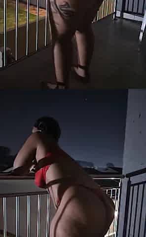 Neighbour caught us having sex on the balcony