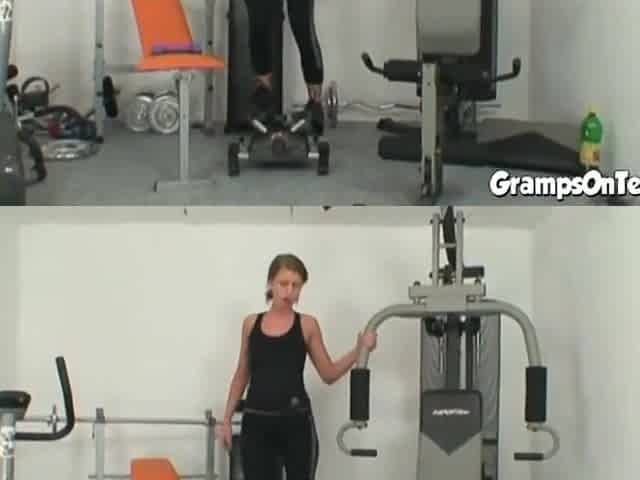 Teen 18+ Banged By Old Man Cock At The Gym