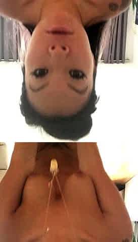 Big boob brunette masturbates on webcam