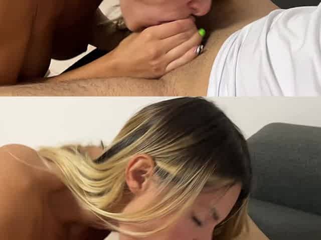 I Sucked My Ex and His Friend's Cock. MMF