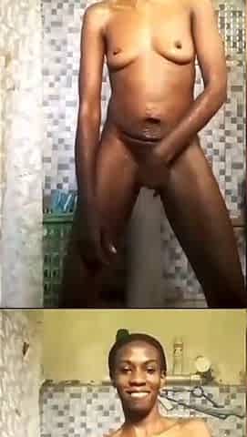 Ebony Slut Shower Piss Swallowing