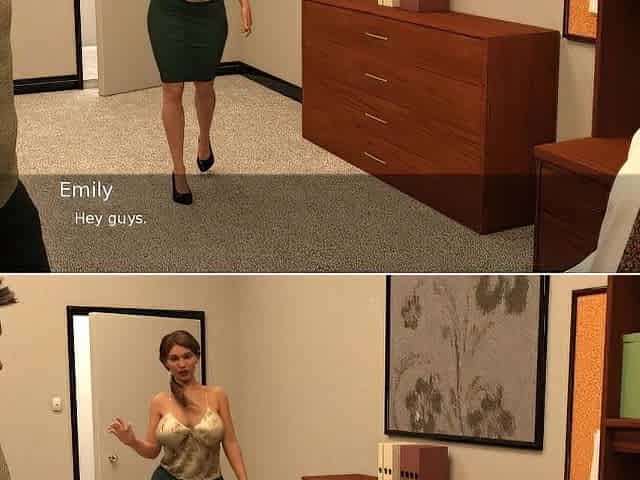 Project hotwife - gameplay - roleplay - taboo - pair do sex in office caught by stranger