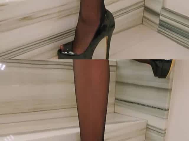 sometimes beauty wears black stockings