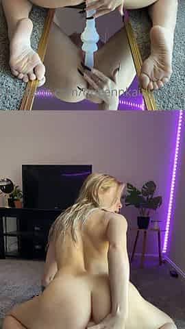 OnlyFans riding my dildo reverse cowgirl on top of my mirror