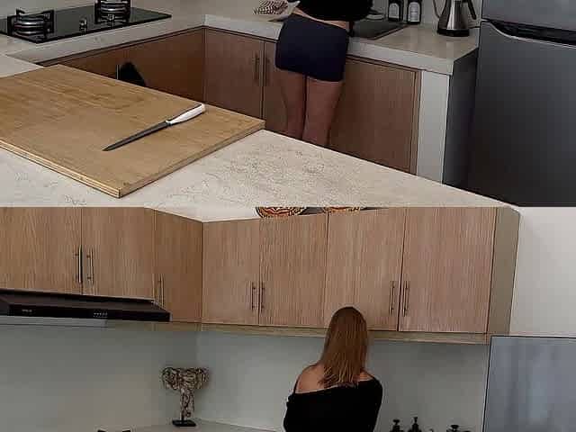 Hawt Cutie Cleans Her Kitchen In Breathtaking Outfit