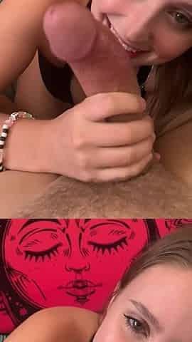 Glamorous Blond Teen Makes Large jock Vanish Down Her Mouth - Laney Grey - Brad Newman