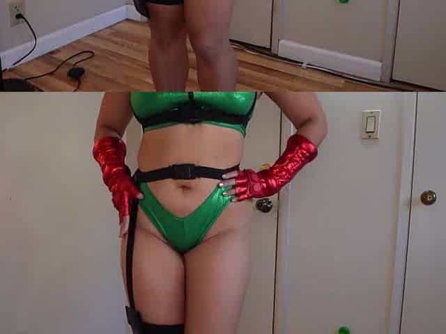 Thick Oriental GF Jasmine Teaa Clothed As Cammy from Street Fighter