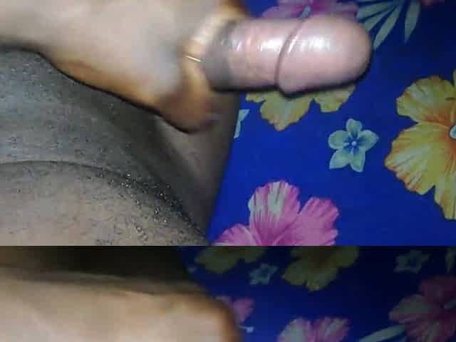 Masturbating my hard penis at night