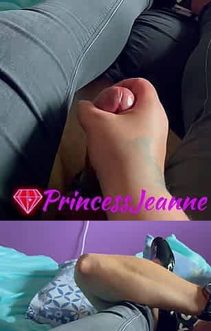 POV Amateur BBW German MILF Handjob Cumshot Footfetish