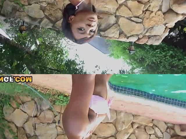 Natural Black Cutie Unfathomable Mouths Large White Penis In Interracial Hookup